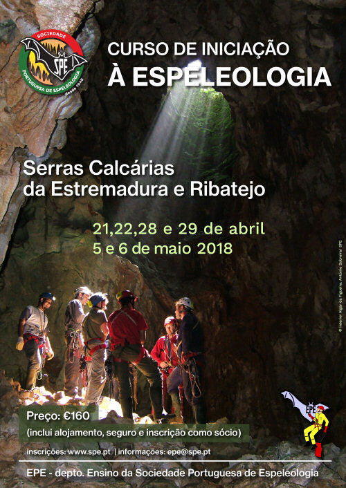 Cartaz Curso Iniciacao Espeleologia Abril - Maio2018