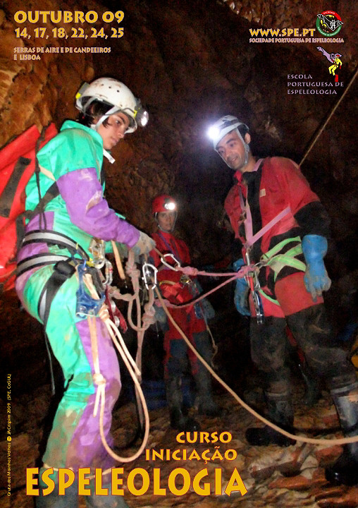 Espeleologia - Curso de Iniciação - Cartaz - Outubro de 2009