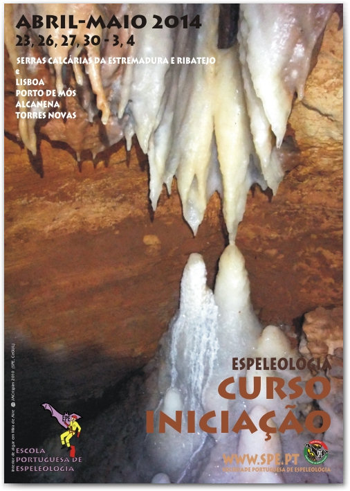 Cartaz Curso Iniciacao Espeleologia 2014 Abril-Maio