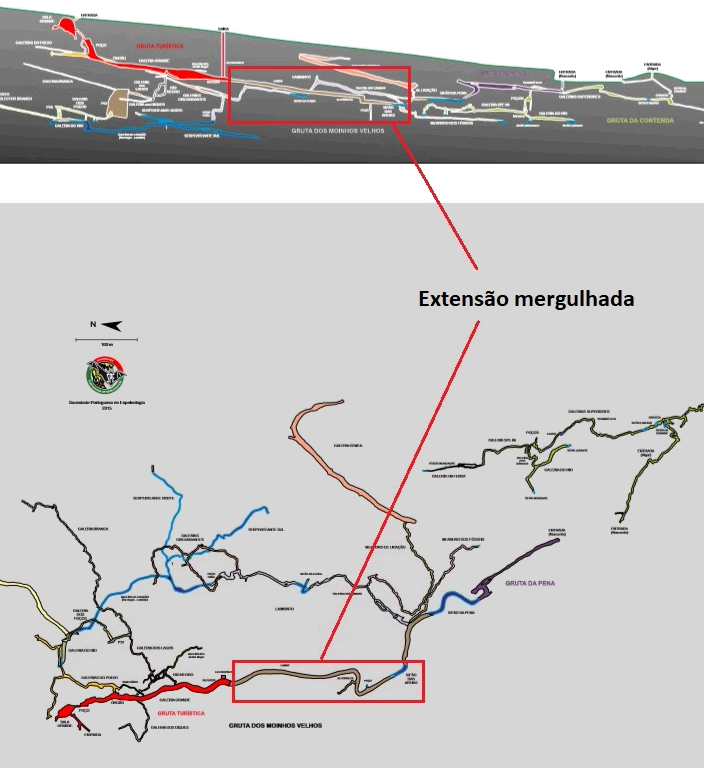 Moinhos Velhos - topografia - local de mergulho espeleológico - 2020 Moinhos Velhos - topografia - local de mergulho espeleológico - 2020