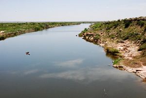 O rio Pecos, a sul de Carlsbad @JACrispim-CegUL-SPE, 2009