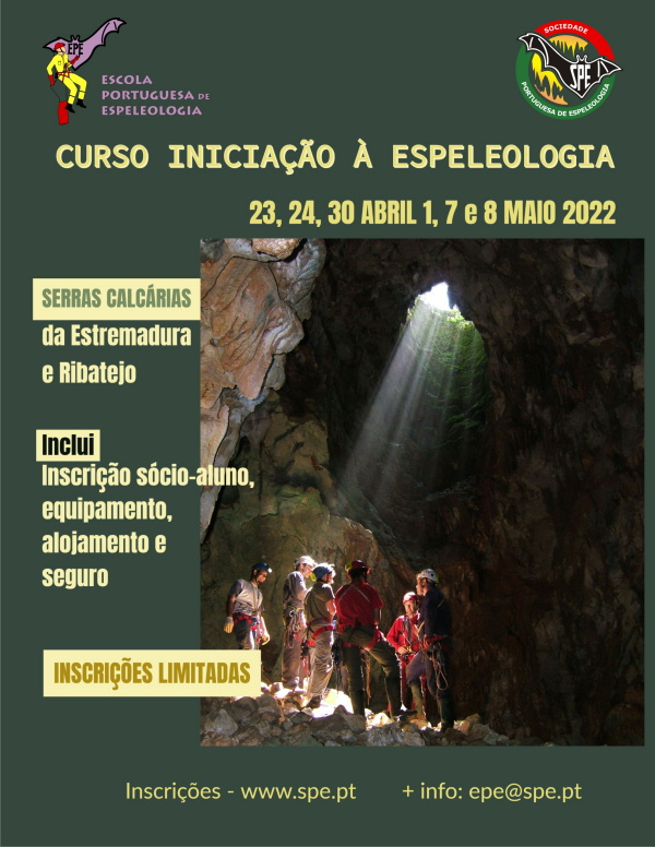 Curso de Iniciação à Espeleologia - abril/maio de 2022 Curso de Iniciação à Espeleologia - abril/maio de 2022